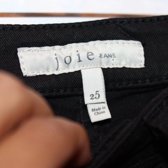 Joie Black  Zipper Front Skinny Denim Jeans Women's Size 25 - Picture 10 of 15